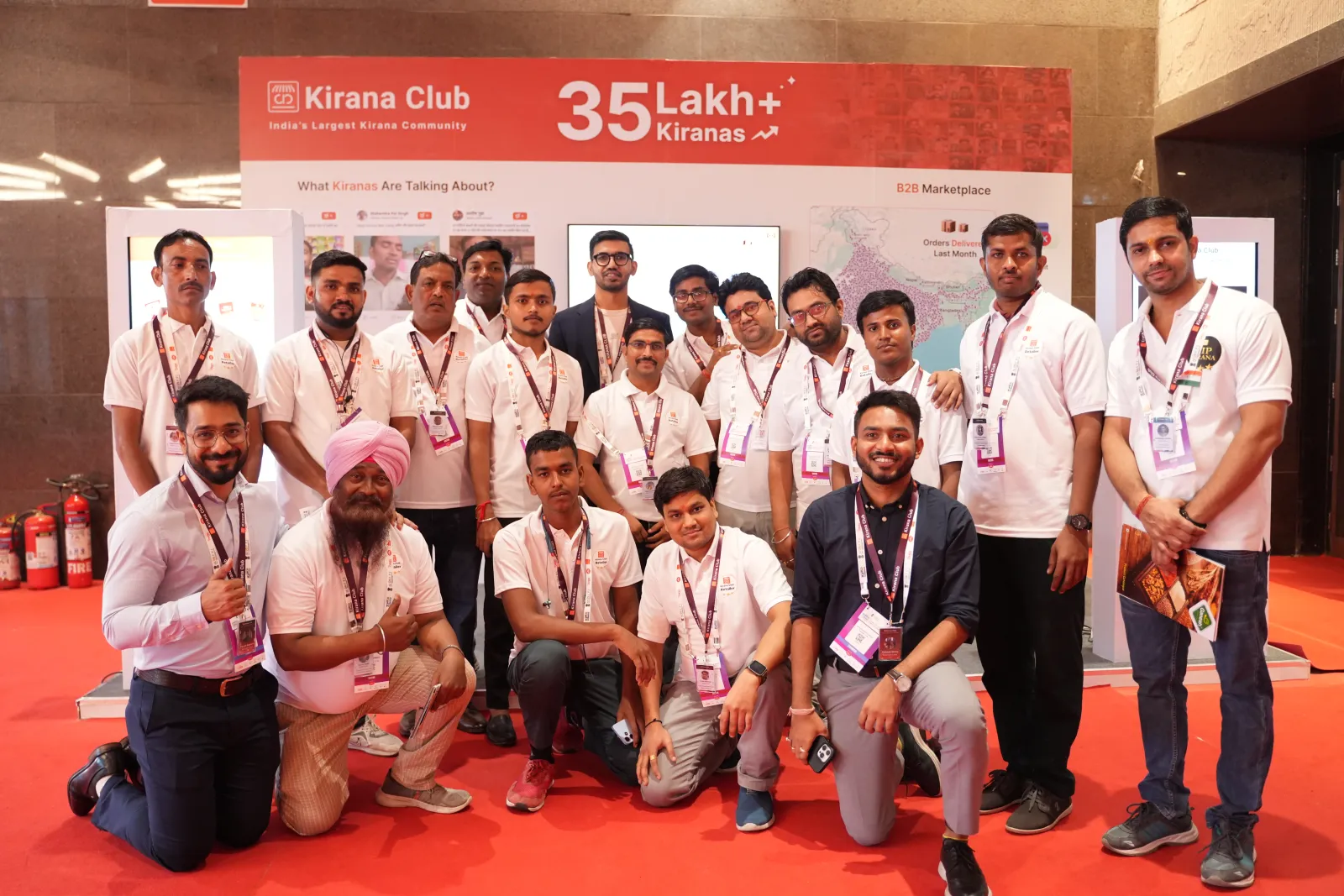 Kiranas meeting the Kirana Club team at an event 2